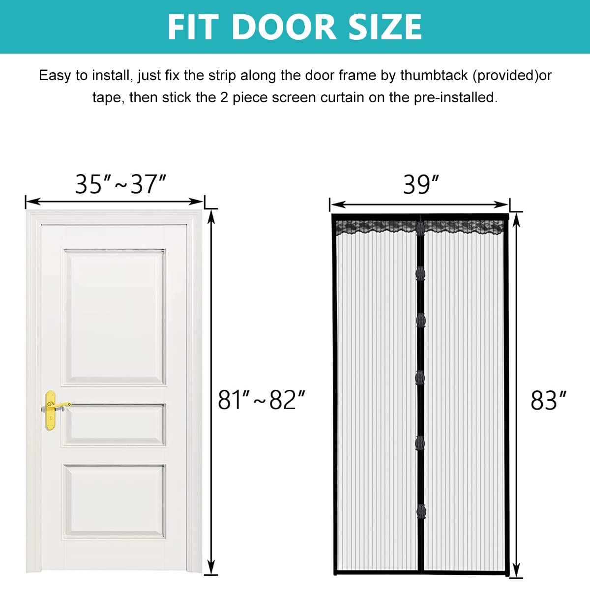 Optifit 210 * 100cm Mosquito Net for Door, Magnetic Polyester Mosquito Curtain, No Punching and Auto Closing, Mosquito Curtain for All Door Types & Sizes Optifit 210 * 100cm Mosquito Net for Door, Magnetic Polyester Mosquito Curtain, No Punching and Auto Closing, Mosquito Curtain for All Door Types & Sizes
